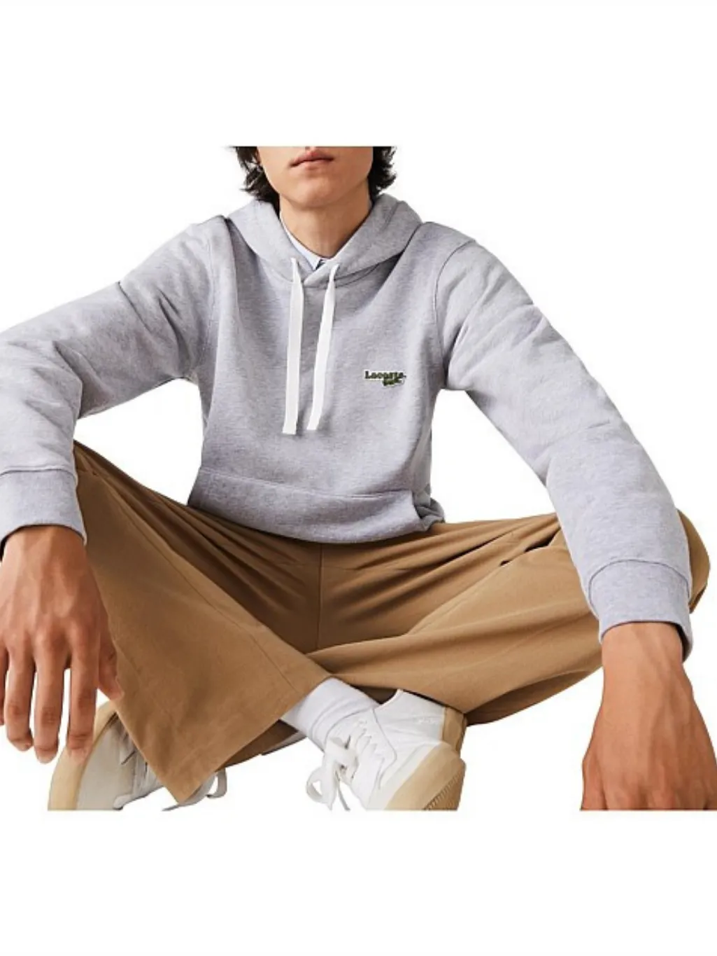 Lacoste Wording Non Brushed Hoodie