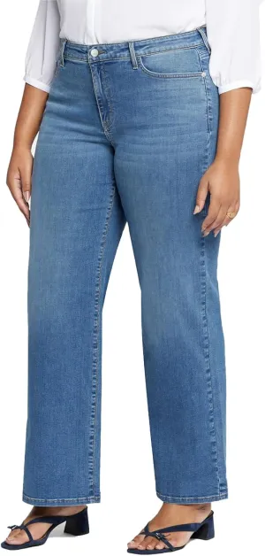 LEIJIJEANS Plus Size Baggy Jeans for Women Wide Leg Women Jeans Full Length Mom High Waist Tall Loose Wide Leg Pants
