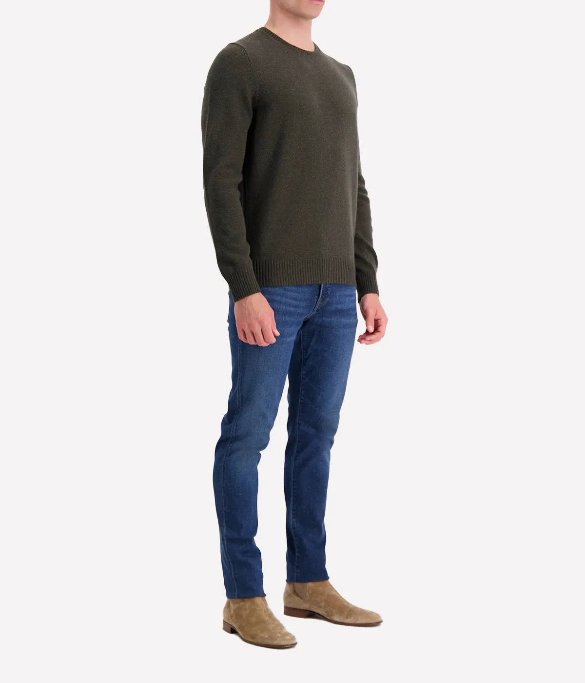 Long Sleeve Crew in Khaki
