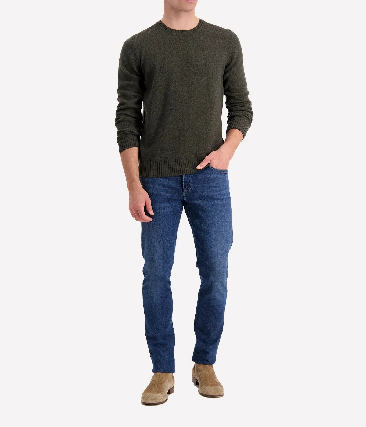 Long Sleeve Crew in Khaki
