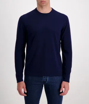Long Sleeve Crew in Navy