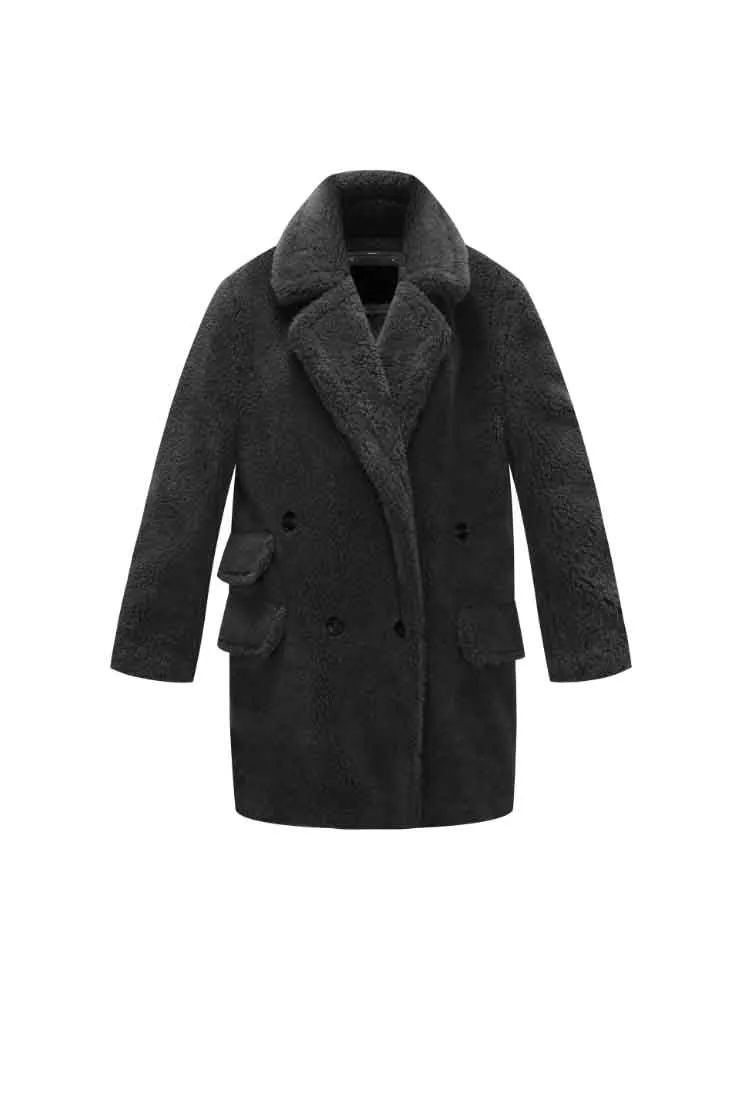 Loose Wool Teddy Coat Warm Long Coat