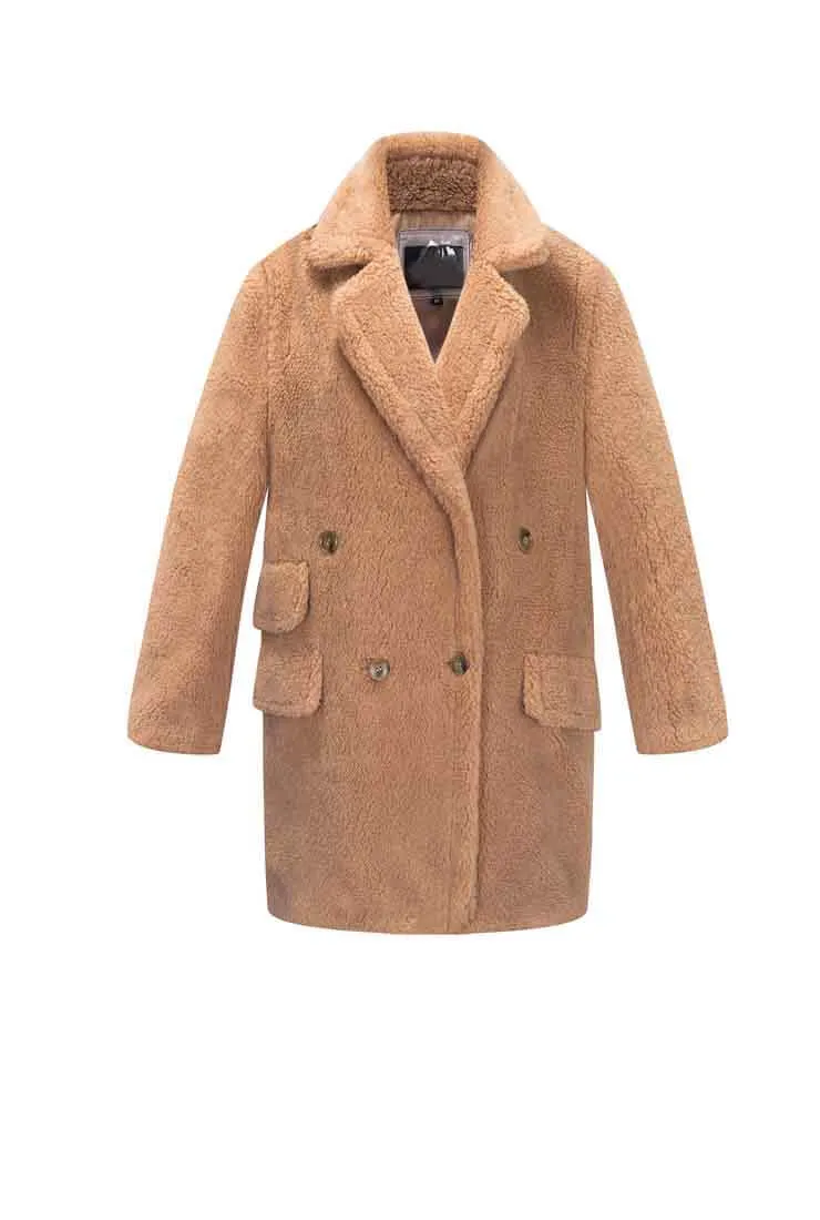 Loose Wool Teddy Coat Warm Long Coat
