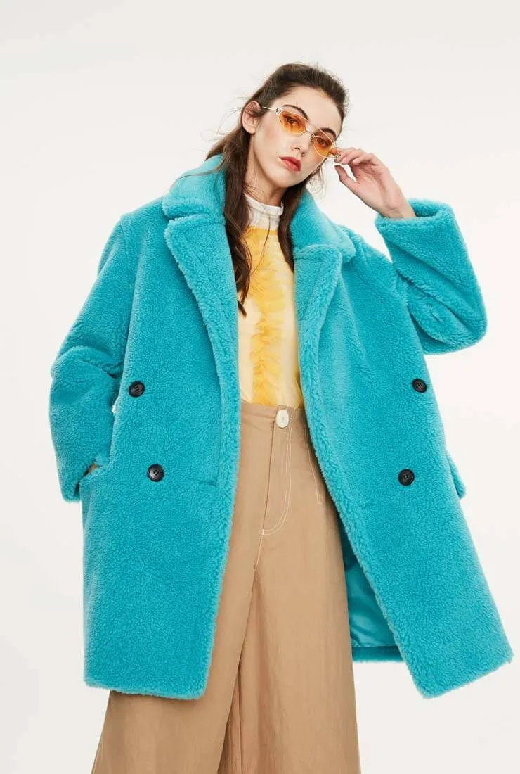 Loose Wool Teddy Coat Warm Long Coat