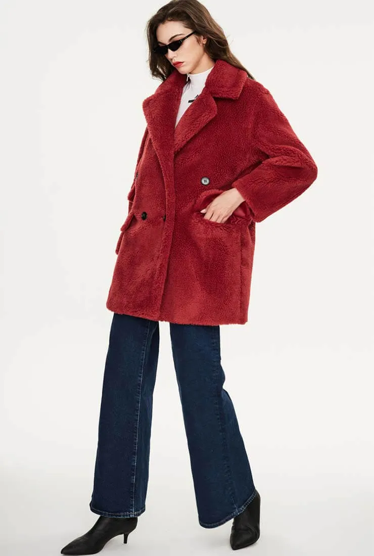 Loose Wool Teddy Coat Warm Long Coat