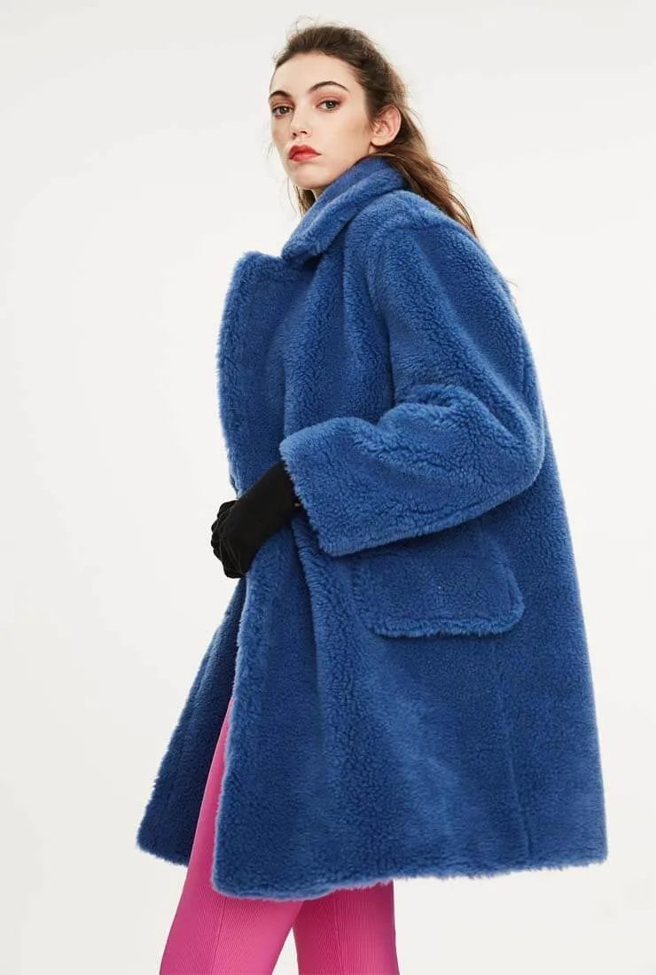 Loose Wool Teddy Coat Warm Long Coat
