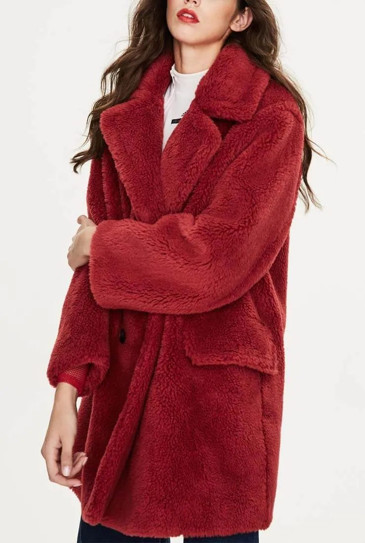 Loose Wool Teddy Coat Warm Long Coat