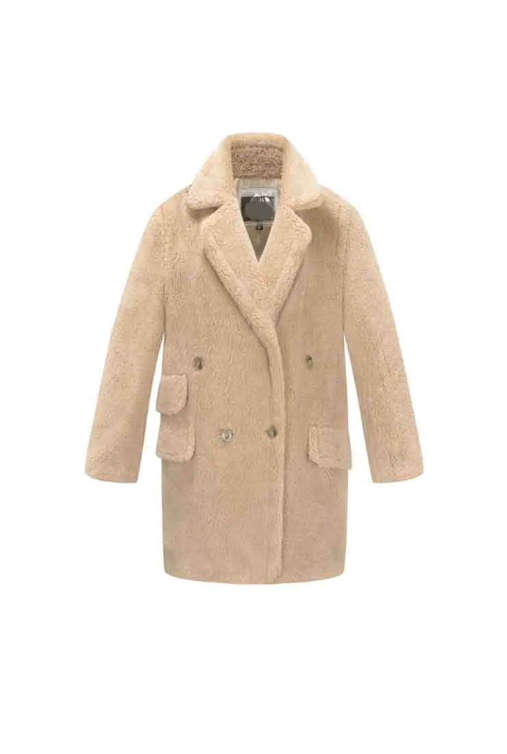 Loose Wool Teddy Coat Warm Long Coat