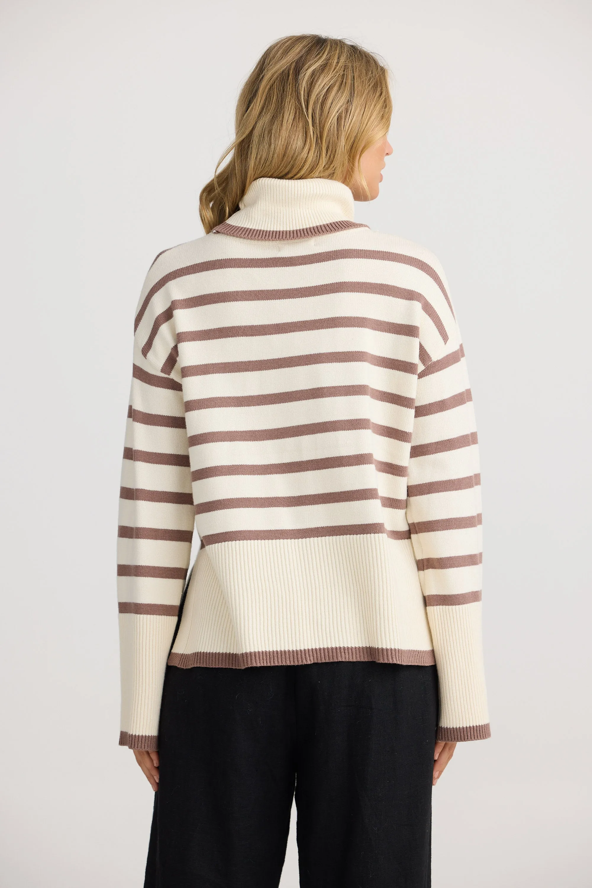 Mercury Knit - Taupe Stripe