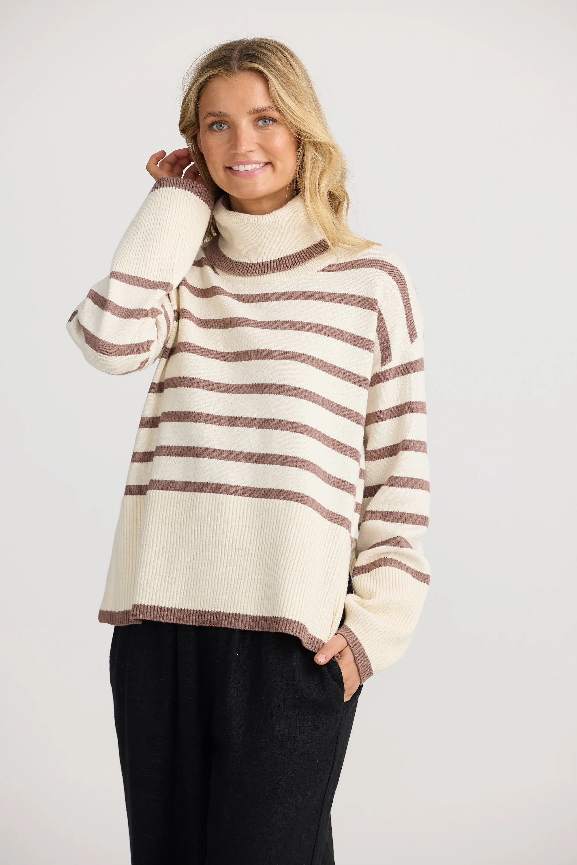 Mercury Knit - Taupe Stripe