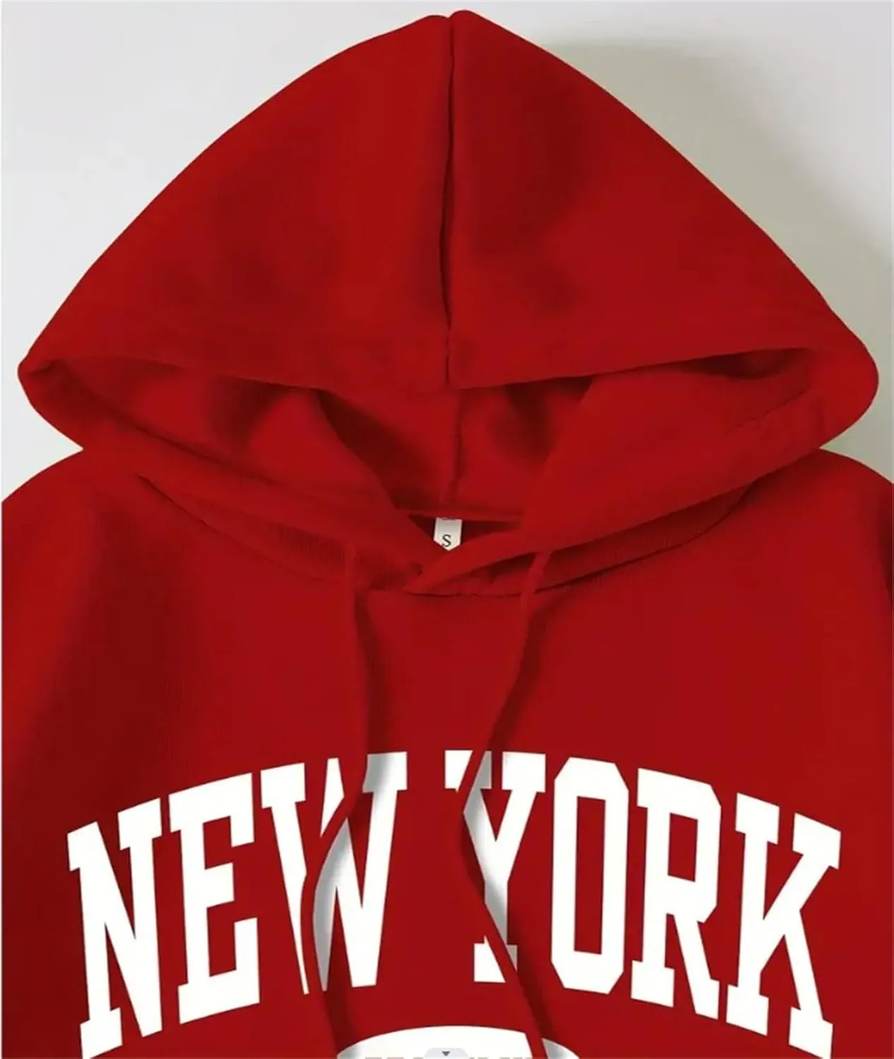 NEW YORK Letter Pattern Women's Hoodie Oversized Long Sleeve Casual Drawstring Autumn Pullover Sweater Top