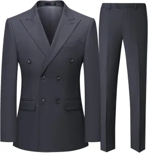Nine Colors Men Suits 2 Piece Double Breasted Tuxedo Colored Formal Suits for Men