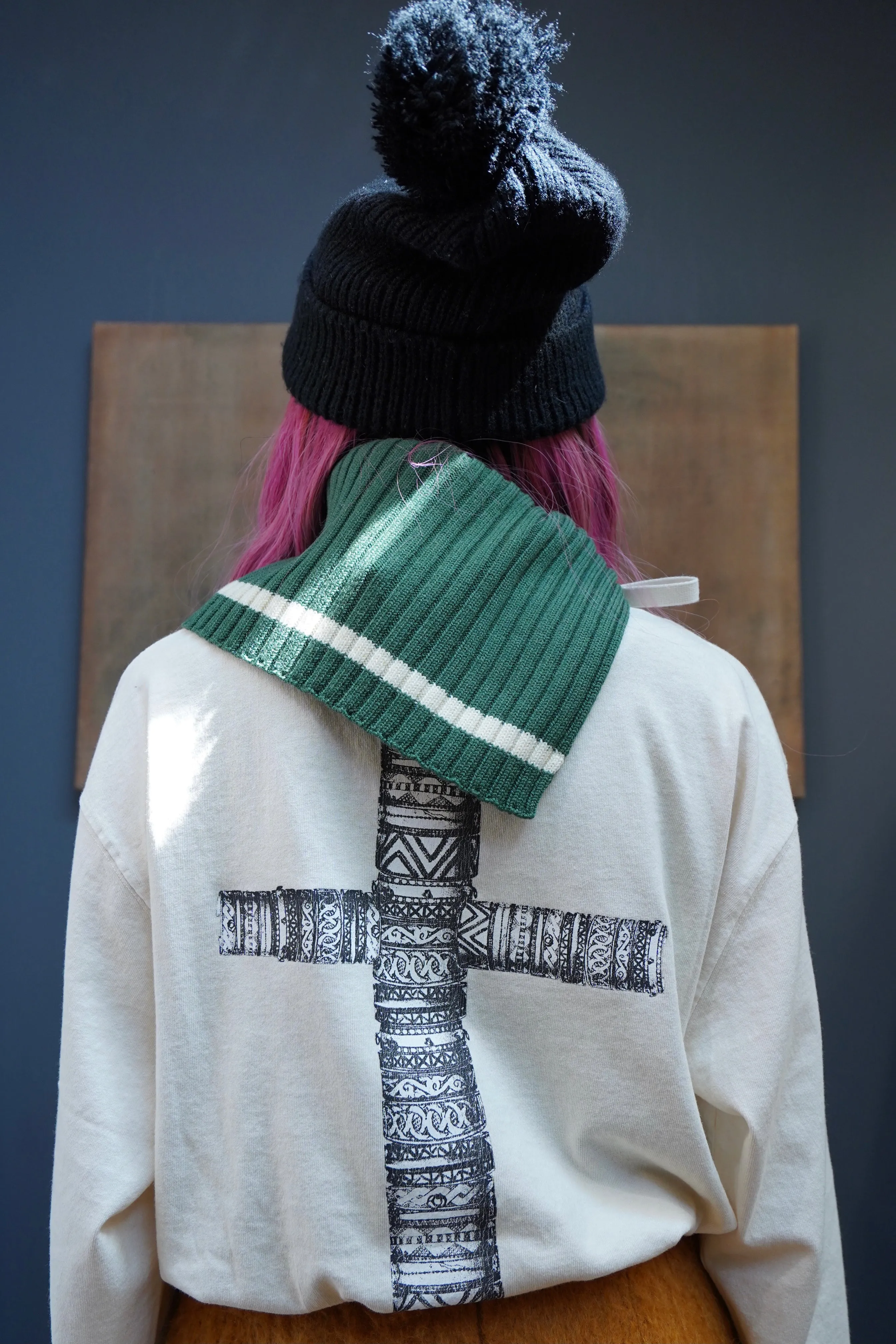 RIBBED KNIT COLLAR (GREEN)