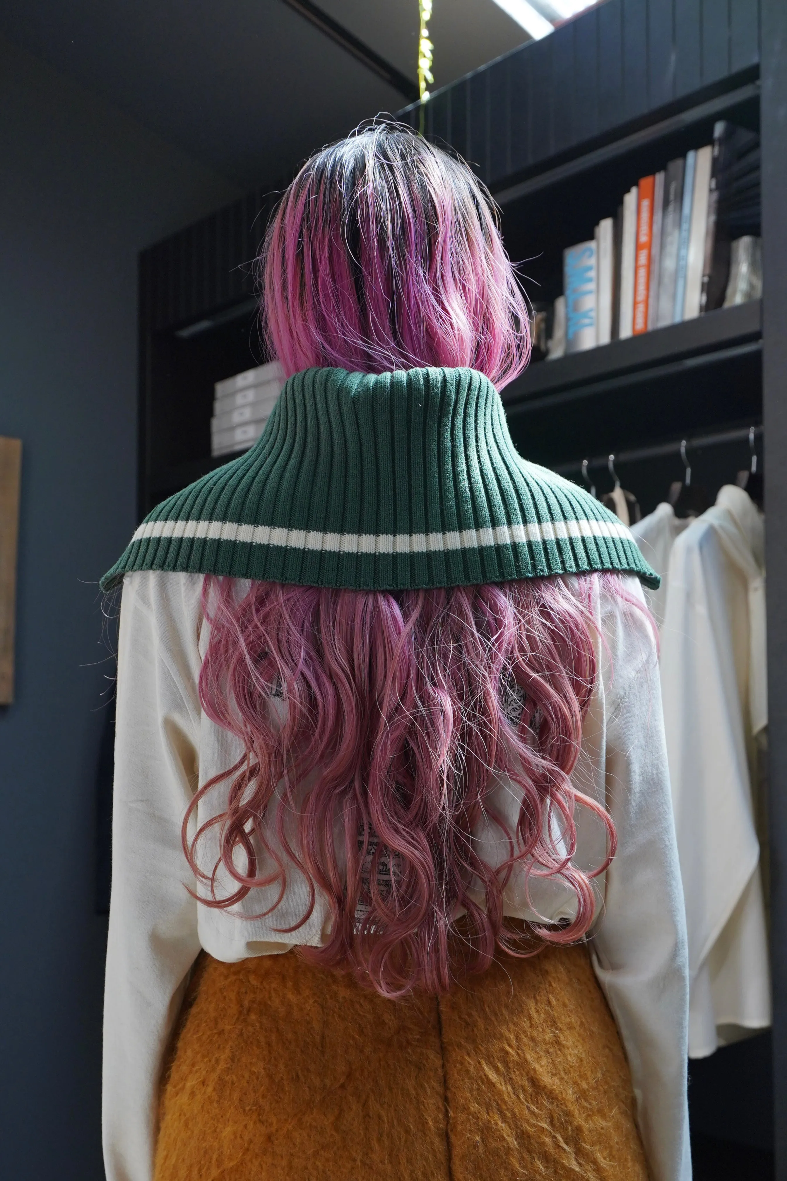 RIBBED KNIT COLLAR (GREEN)