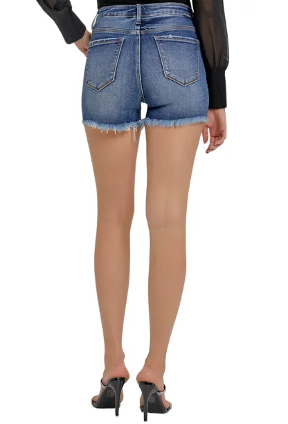 Risen Scarlet HR Distressed Shorts