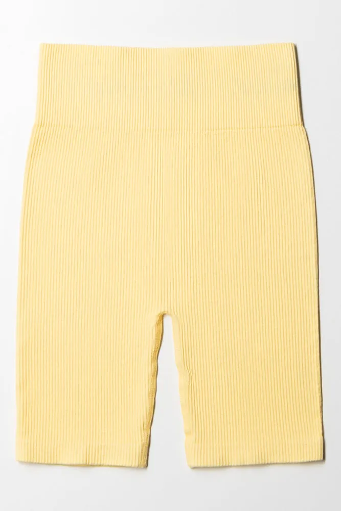 Seamless Cycle Shorts Yellow