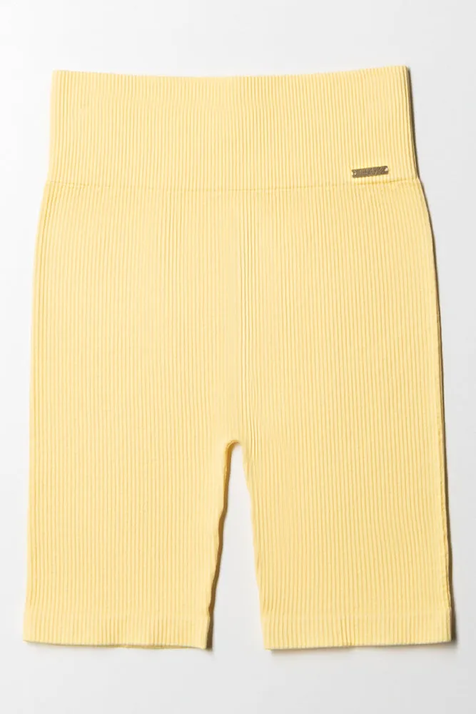 Seamless Cycle Shorts Yellow