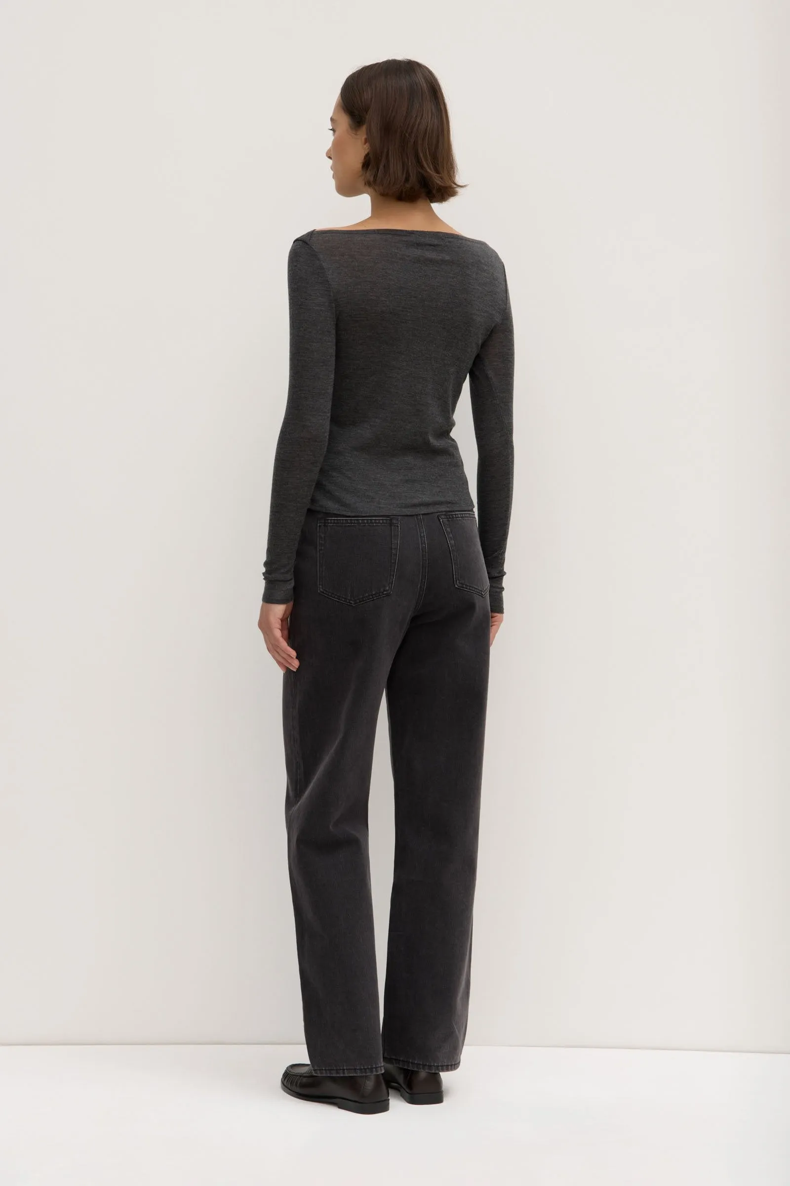 Shannon Wool Bateau Long Sleeve Top