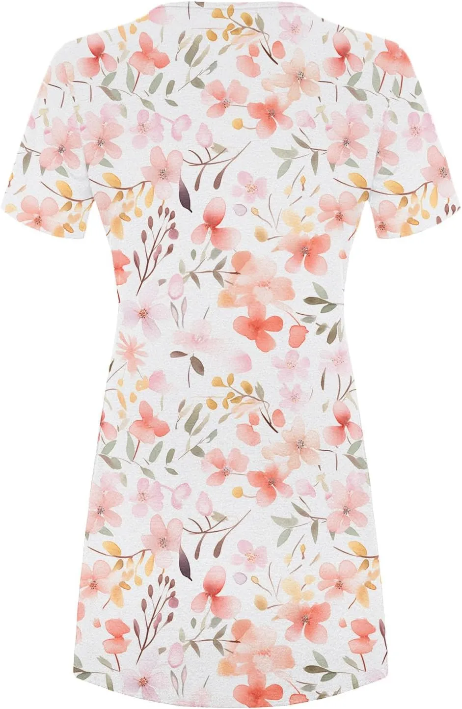 Summer Beach Short Dress for Women 2025 Casual Fashion Round Neck Swing Dress Floral Print Short Sleeve Mini Sundress