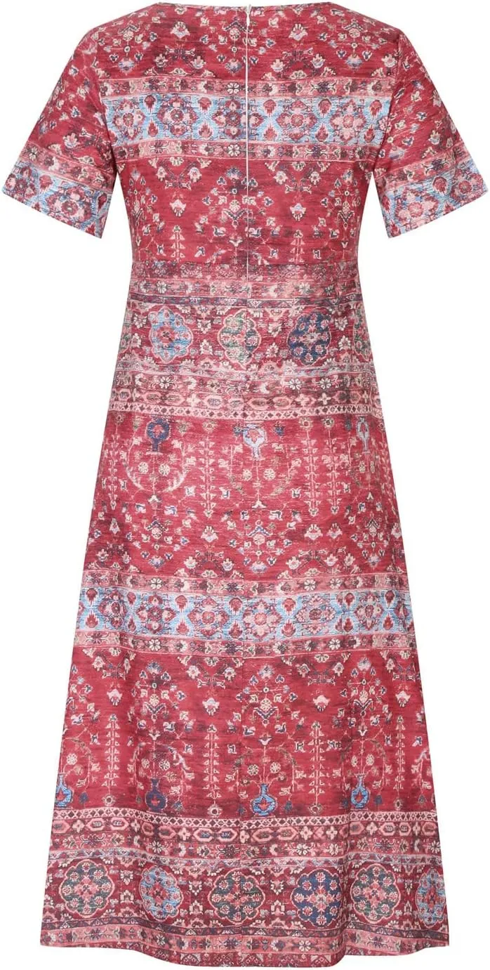 Summer Dresses for Women 2025 Floral Dress Short Sleeve Shirt Dresses Plus Size Maxi Dress Beach Vacation Sundresses