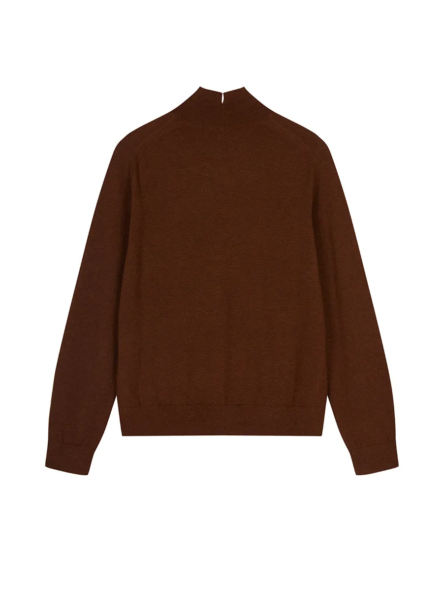 Sweater / JNBY Ultra-Fine Knit Semi-High Neck Pullover