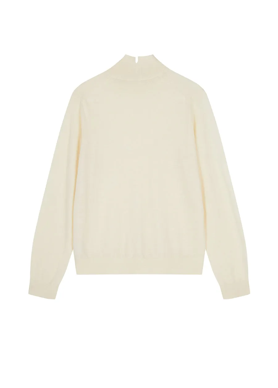 Sweater / JNBY Ultra-Fine Knit Semi-High Neck Pullover