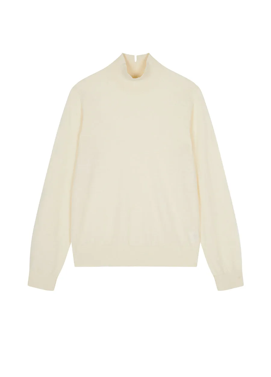 Sweater / JNBY Ultra-Fine Knit Semi-High Neck Pullover