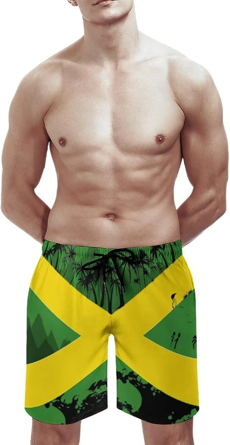 TAIZIYEAH Beach Pants for Men with Pockets Summer Short Swim Trunks Surf Short Board Short Soft
