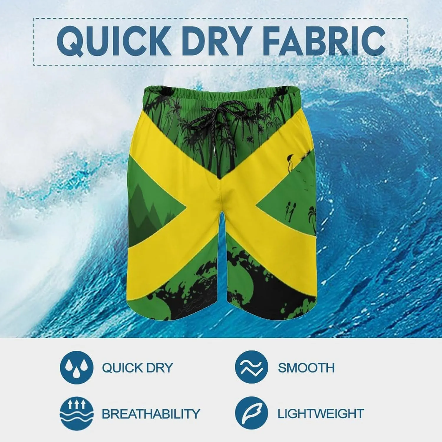 TAIZIYEAH Beach Pants for Men with Pockets Summer Short Swim Trunks Surf Short Board Short Soft