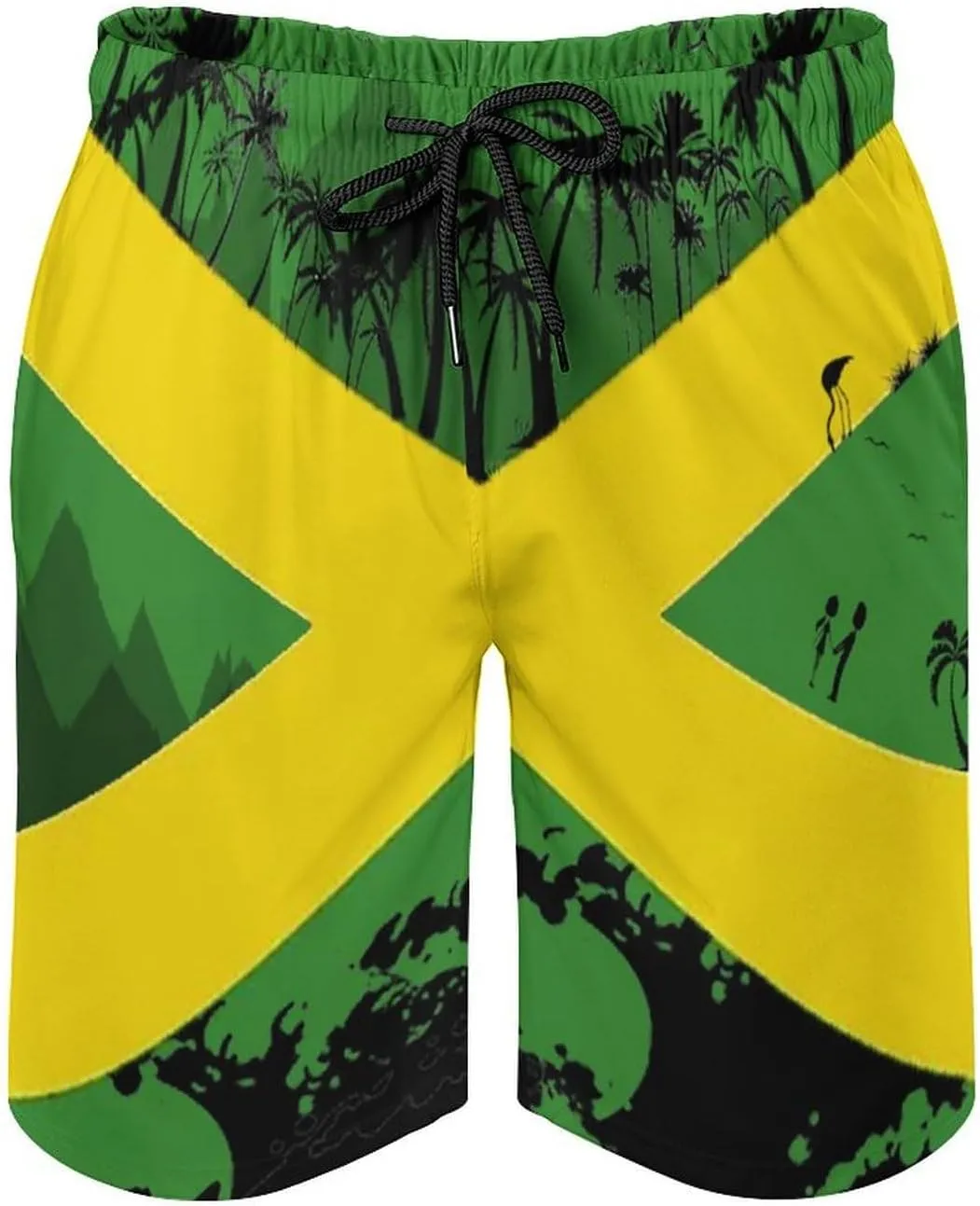 TAIZIYEAH Beach Pants for Men with Pockets Summer Short Swim Trunks Surf Short Board Short Soft