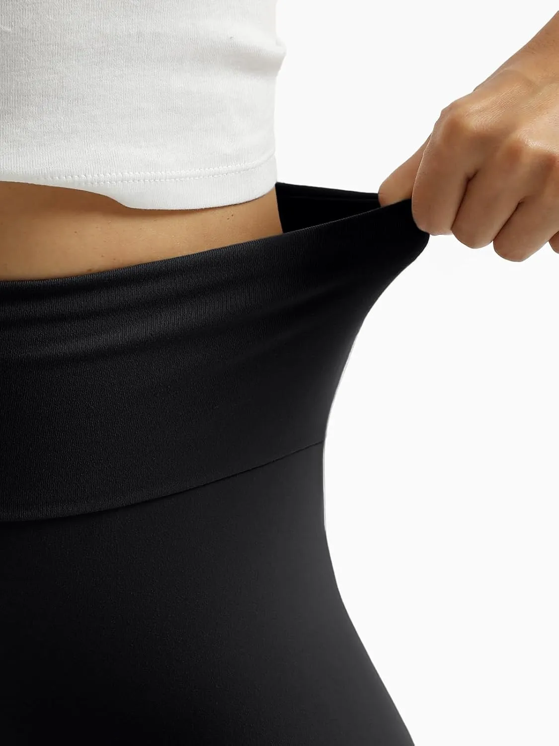 Trendy Queen Women's Wide Leg Yoga Pants Bootcut Workout Flare Leggings Trendy High Waisted Fold Over 2025 Fall Outfits