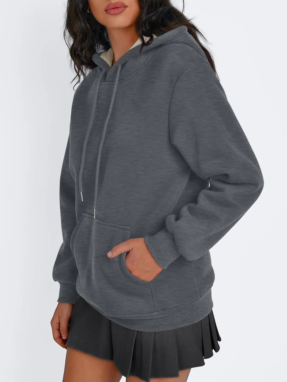 Trendy Queen Women's Winter Fleece Sherpa Lined Hoodie Casual Warm Long Sleeve Pullover Sweatshirt
