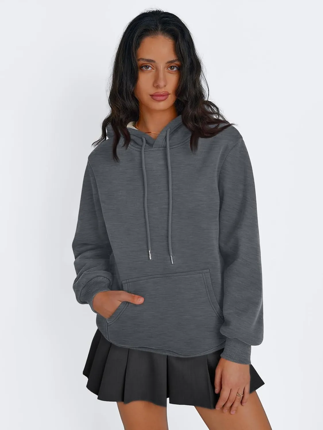 Trendy Queen Women's Winter Fleece Sherpa Lined Hoodie Casual Warm Long Sleeve Pullover Sweatshirt
