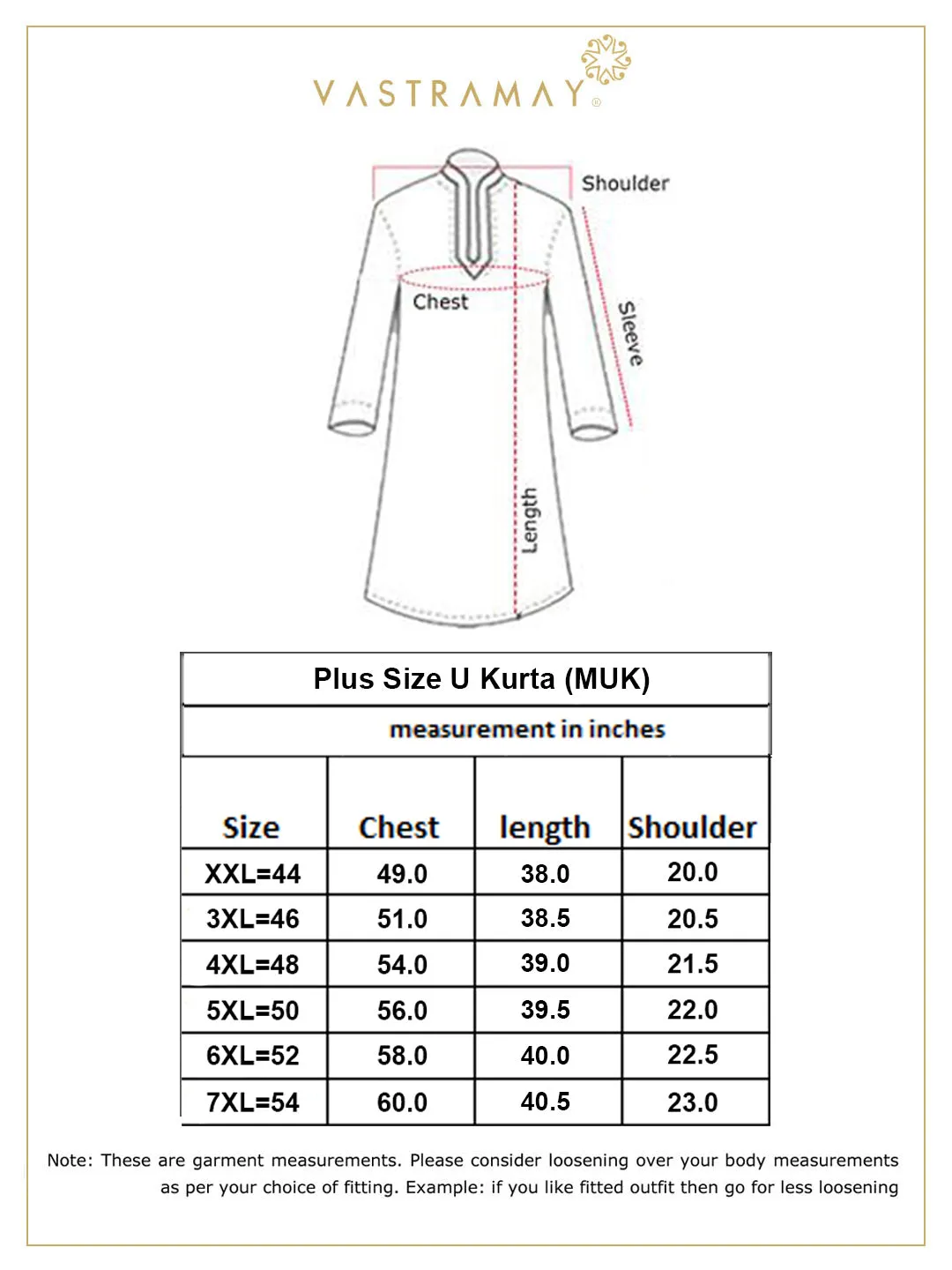 VASTRAMAY Orange Silk Blend Kurta