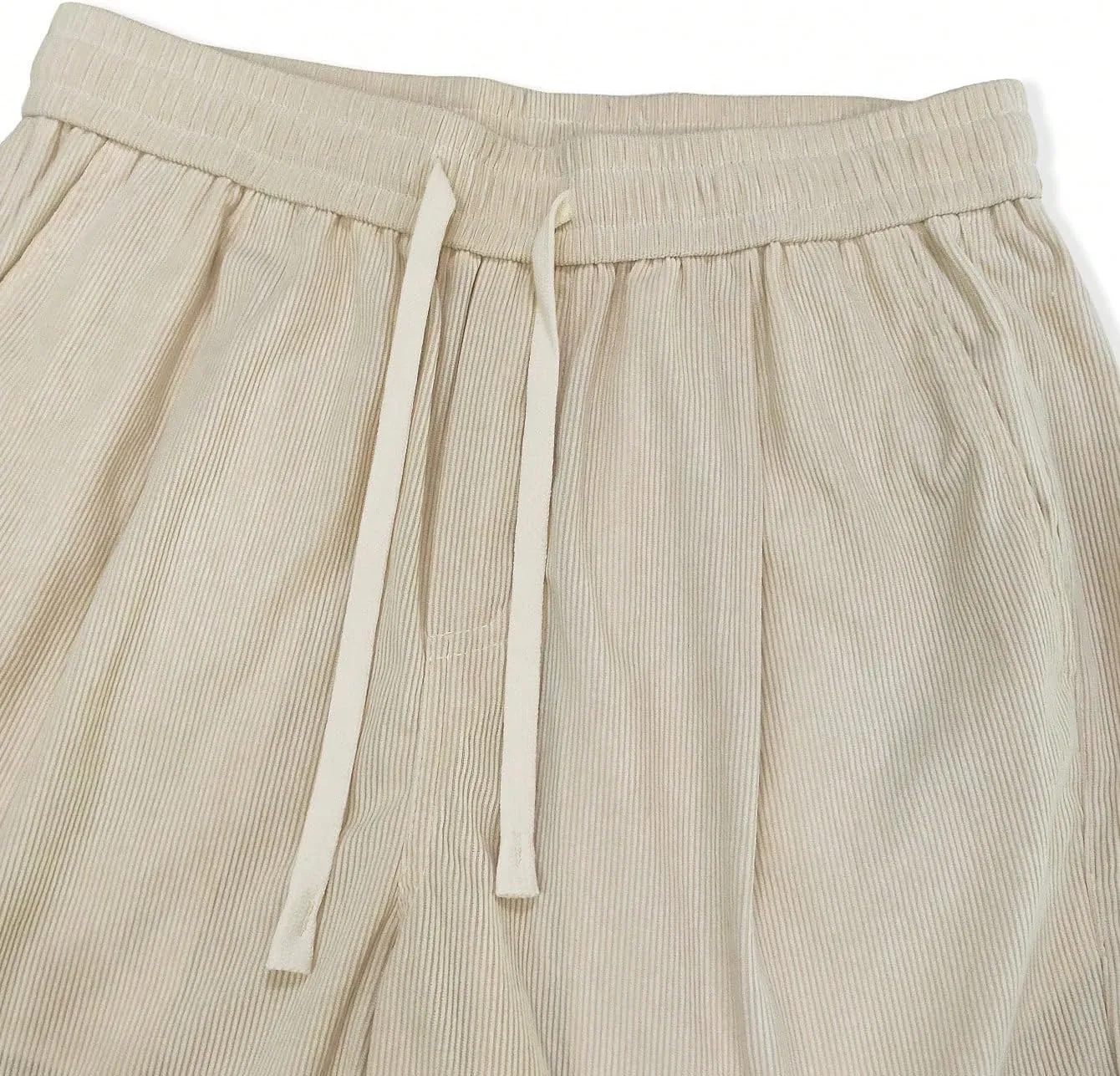Verdusa Men's Casual Drawstring Elastic Waist Wide Leg Pants Long Trousers with Pockets