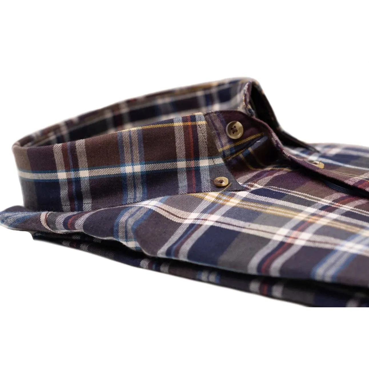 Viyella Long Sleeve Sage Plaid Sport Shirt - 559421 9198