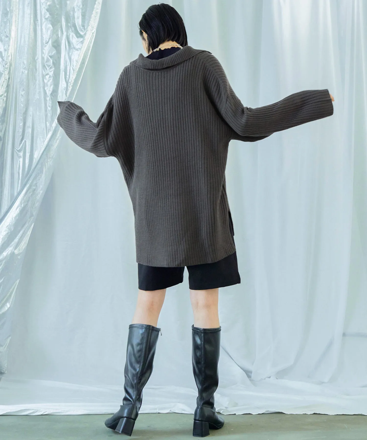 Vneck Collar Knit Pullover