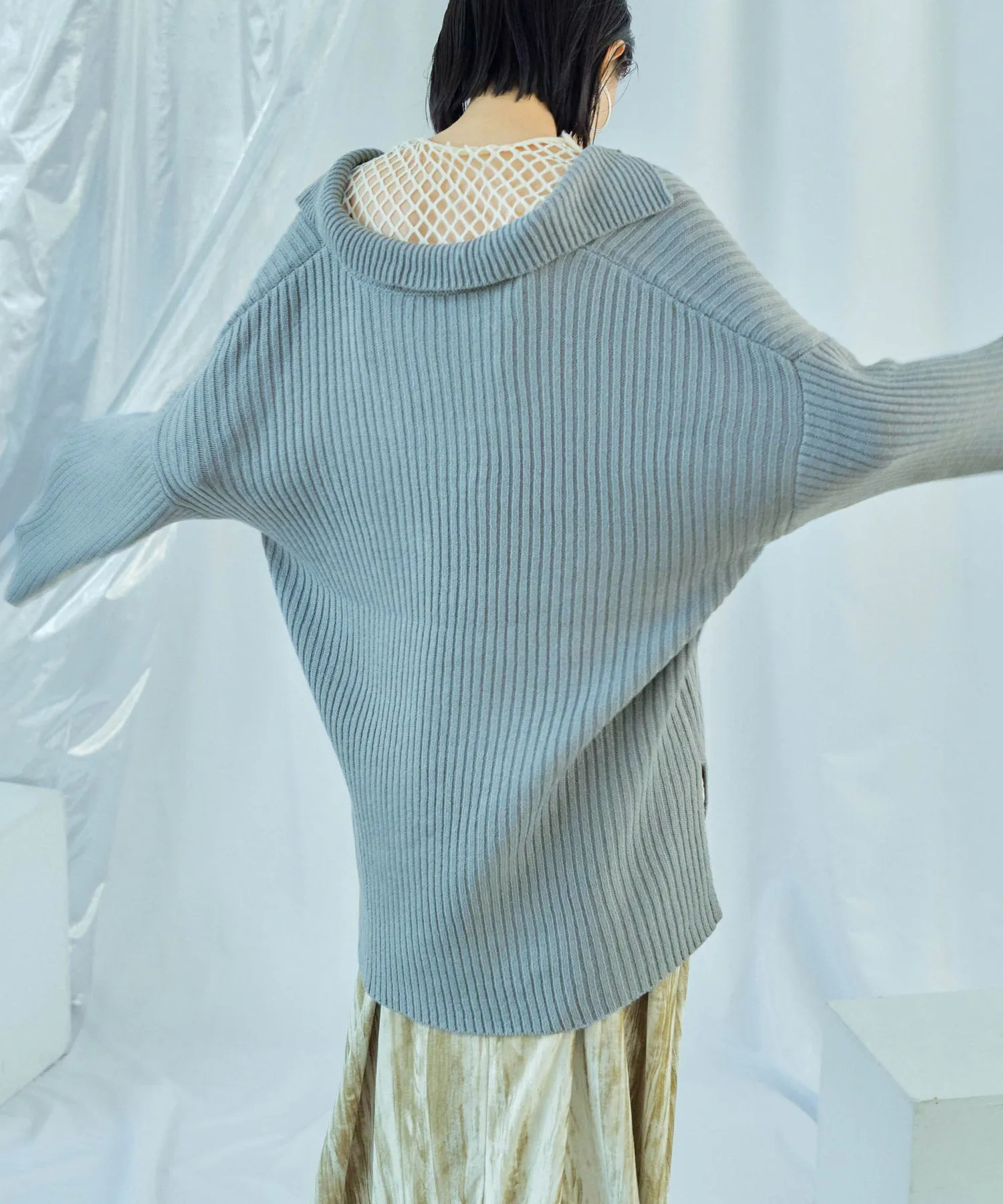 Vneck Collar Knit Pullover