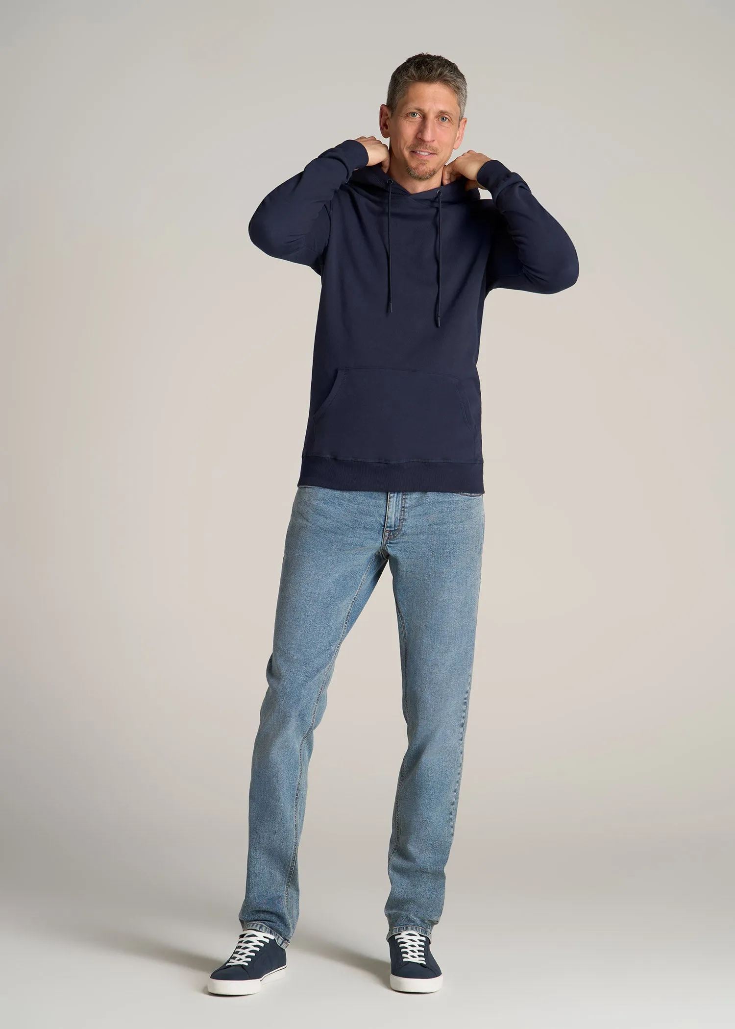 Wearever Fleece Pullover Men's Tall Hoodie in Navy