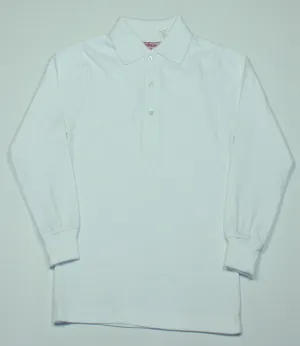 White Jersey Knit Polo Shirt