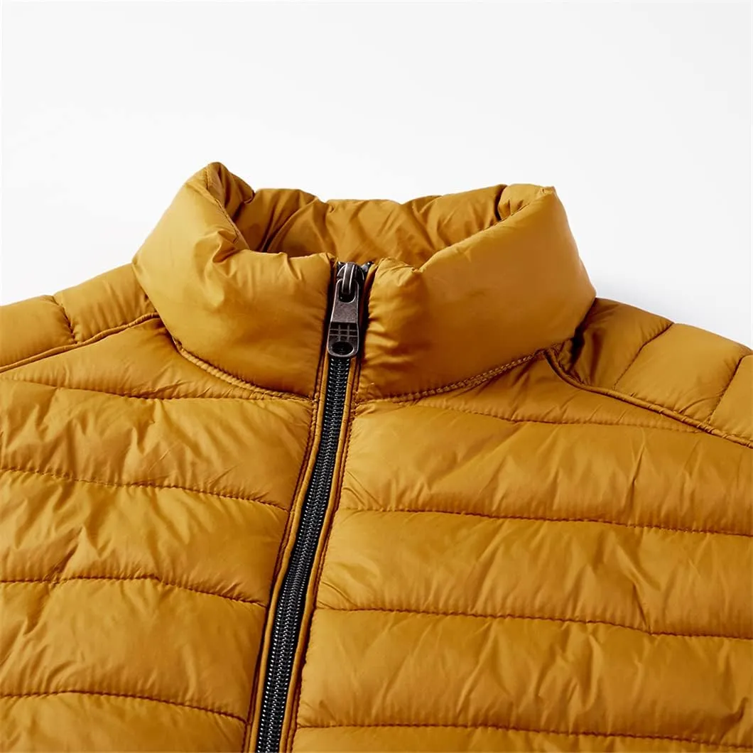 Winter Cotton Padded Coat Sport Zipper Jacket Men Casual Clothes Lightweight Fashion