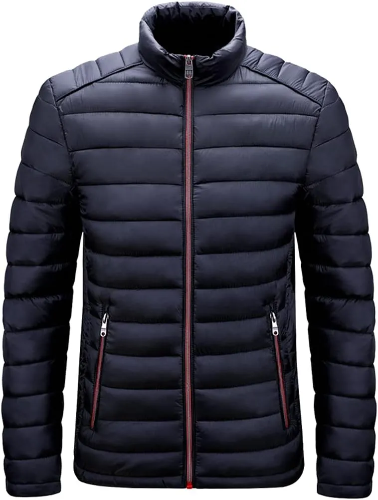 Winter Cotton Padded Coat Sport Zipper Jacket Men Casual Clothes Lightweight Fashion