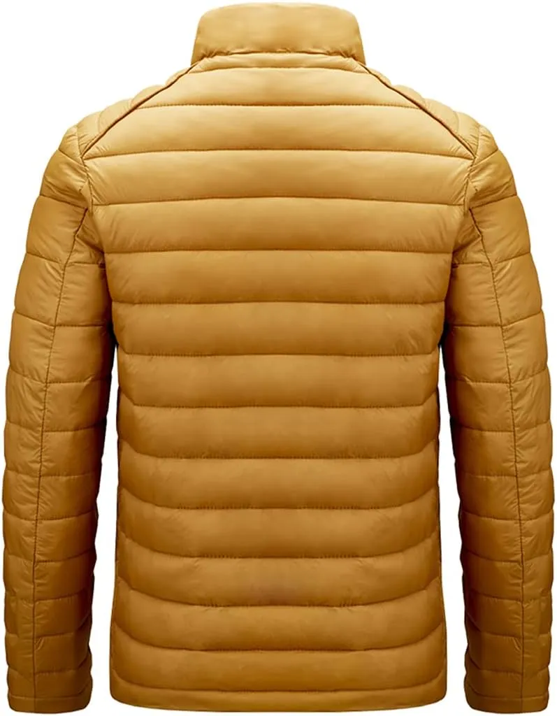 Winter Cotton Padded Coat Sport Zipper Jacket Men Casual Clothes Lightweight Fashion