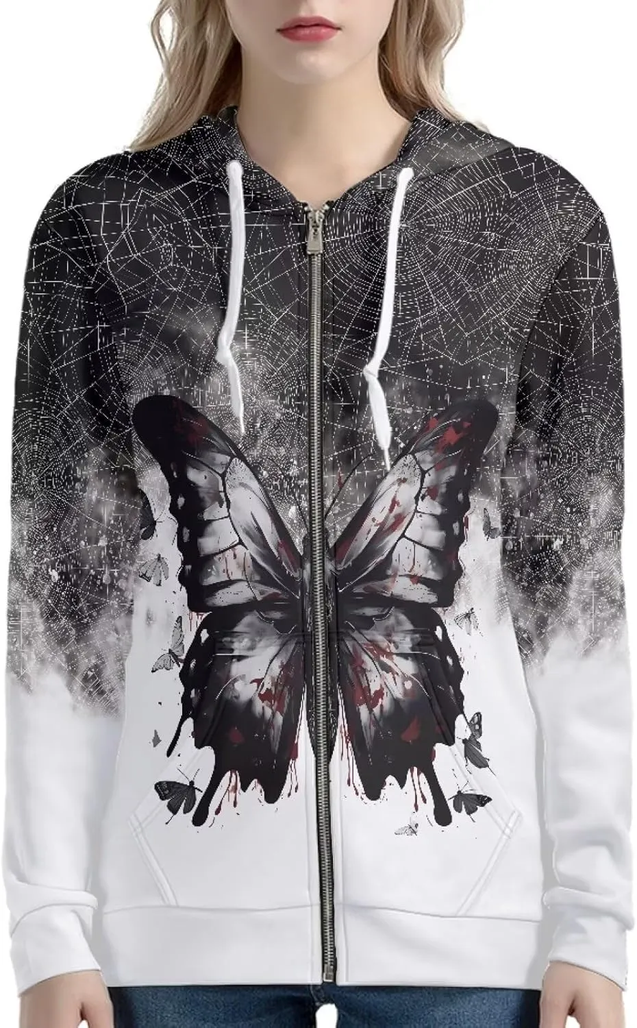 Women's Fashion Hoodies & Sweatshirts Loose Sweatshirt Hoodie Casual Drawstring Hooded Jacket with Pockets