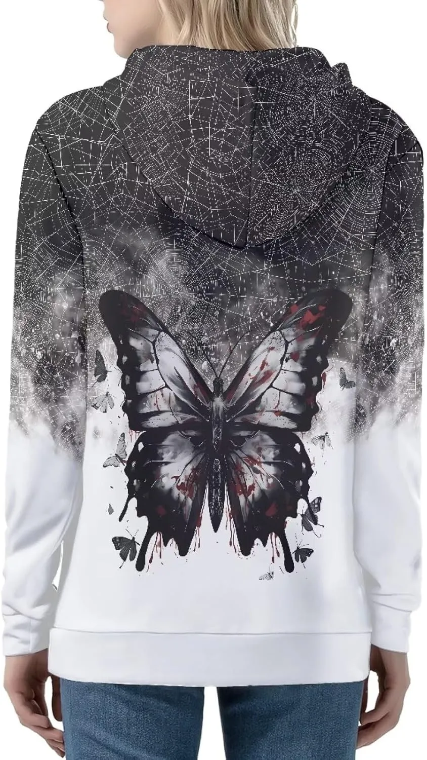 Women's Fashion Hoodies & Sweatshirts Loose Sweatshirt Hoodie Casual Drawstring Hooded Jacket with Pockets
