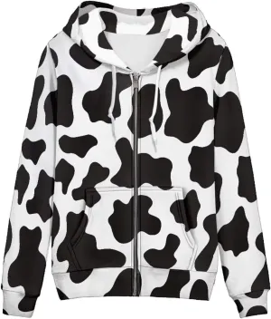 Women's Oversized Full Zip Up Hoodies Sweatshirts Jacket 2024 Fall Long Sleeve Hooded Coat with Pockets