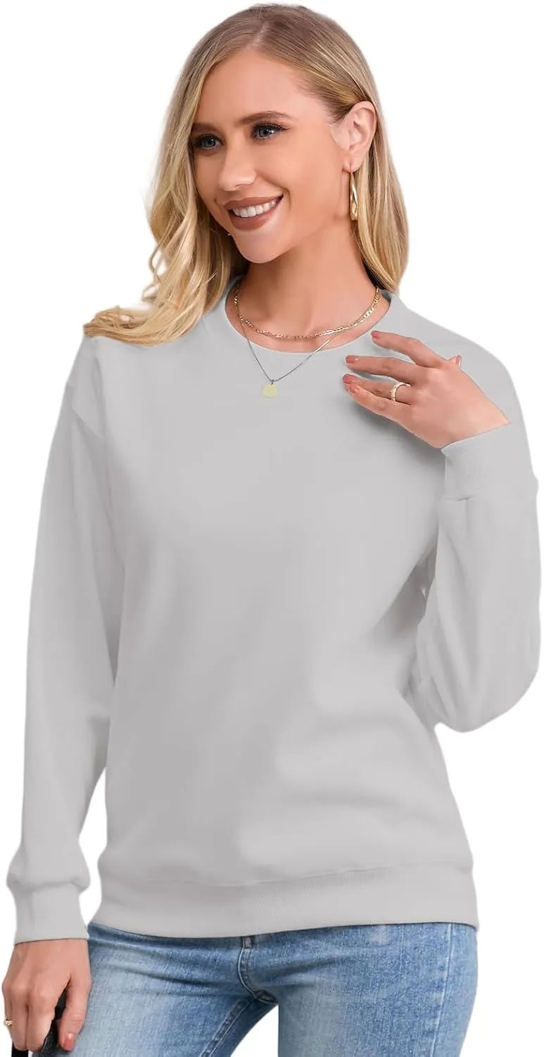 Women's Oversized Pullover Hoodie Long Sleeve Crewneck Athletic Sweatshirt Casual Loose Cotton Hoodies