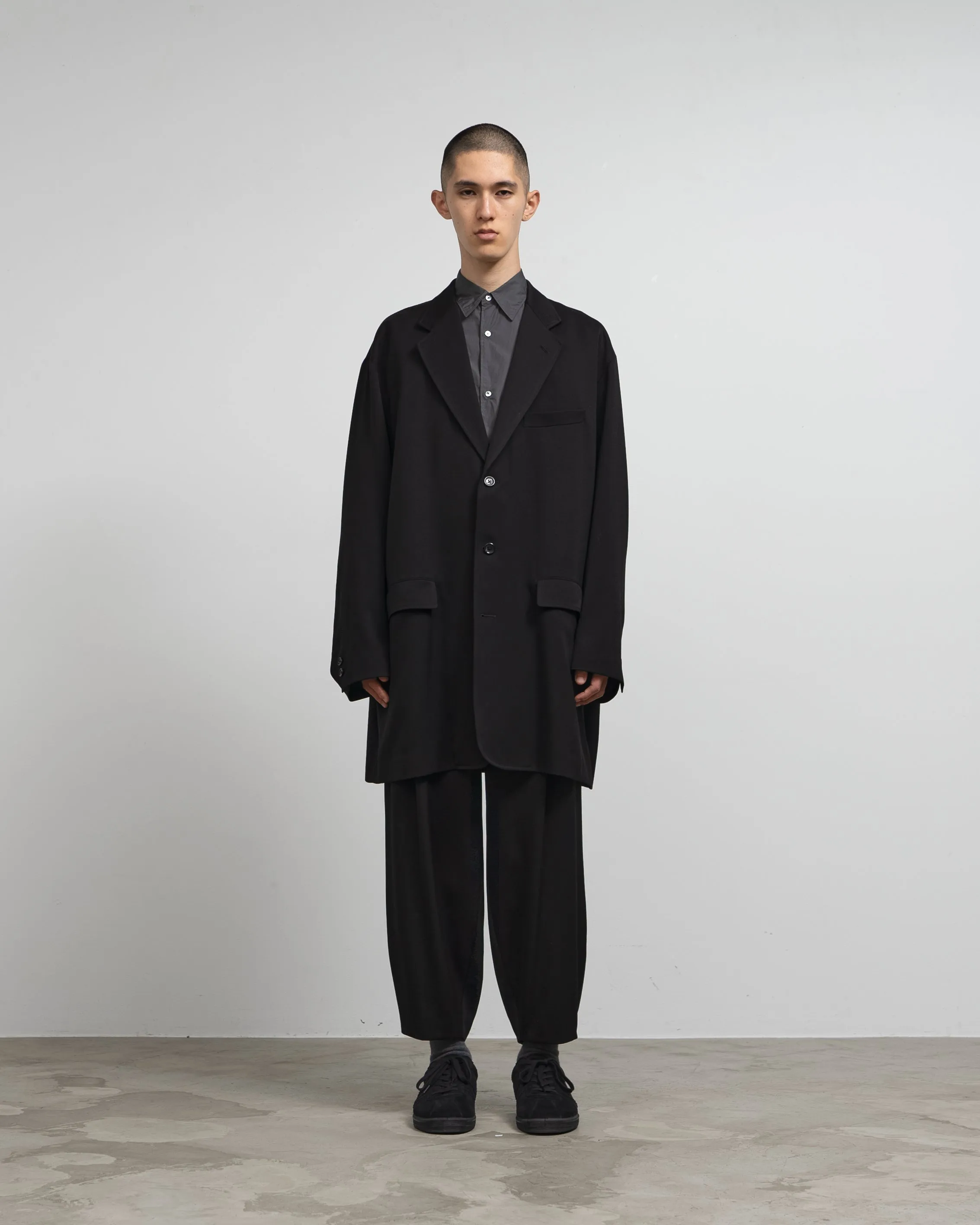 Wool Doeskin Long Jacket