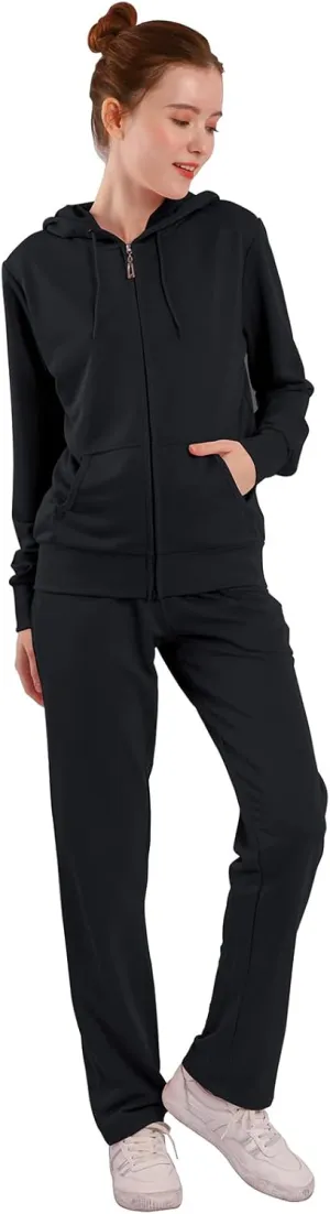 Yasumond Women's Two Piece Outfits Sweatsuit Set Jogging Track Suits Zipper Hoodies & Sweatpants