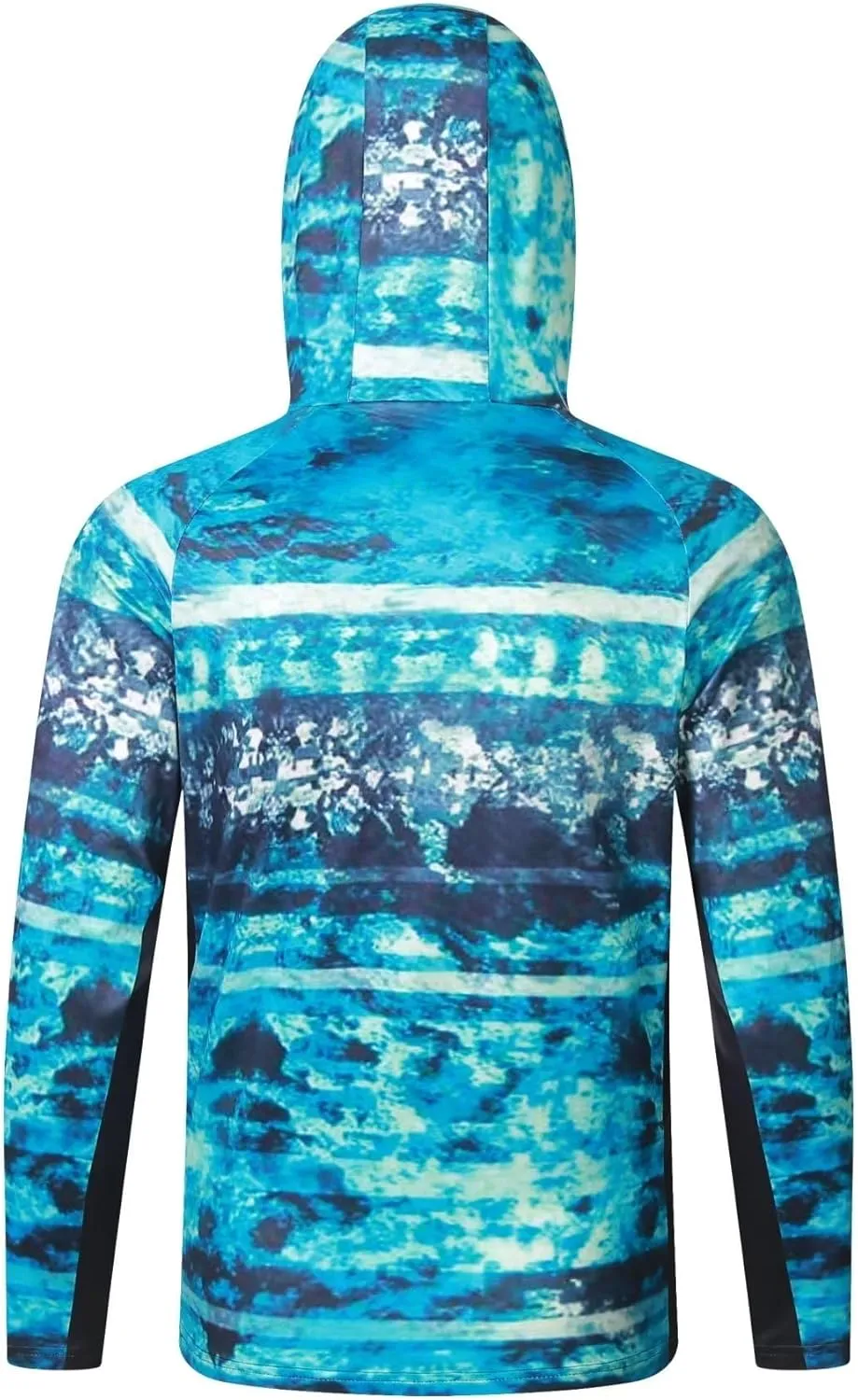 YIBIMOTTO Plus Size Athletic Hoodies for Men UPF 50  Sun Shirt with Mask Long Sleeve Fishing Shirt Sports Shirt Big and Short